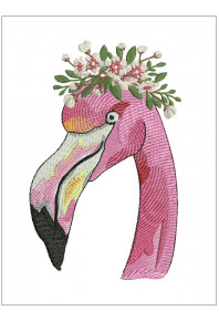 Pet090 - Boho Flamingo head